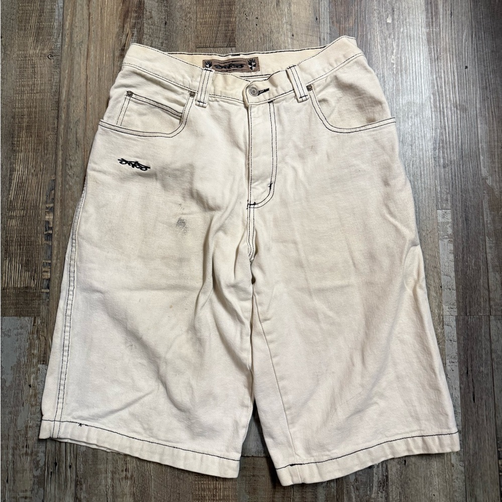 JNCO jean shorts with JNCO embroidery deadstock item affliction